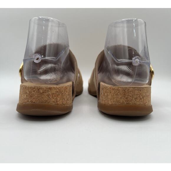 CLARKS REILEIGH PARK DOUBLE STRAP LEATHER COMFORT THONG SANDAL BEIGE NUBUCK 9M - Picture 6 of 11